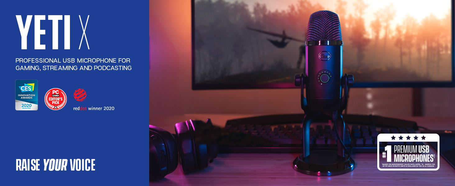 Amazon.com: Logitech for Creators Blue Yeti X USB Microphone for